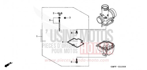 VERGASER ZUSATZBAUTEILE (SATZ) CR80R1 de 2001
